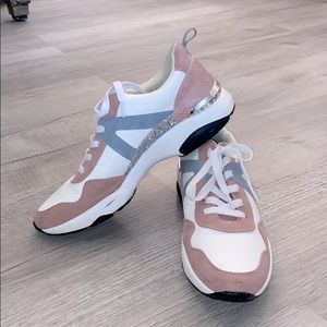 White, Pink and Grey Sparkle Shoes Size 9.5